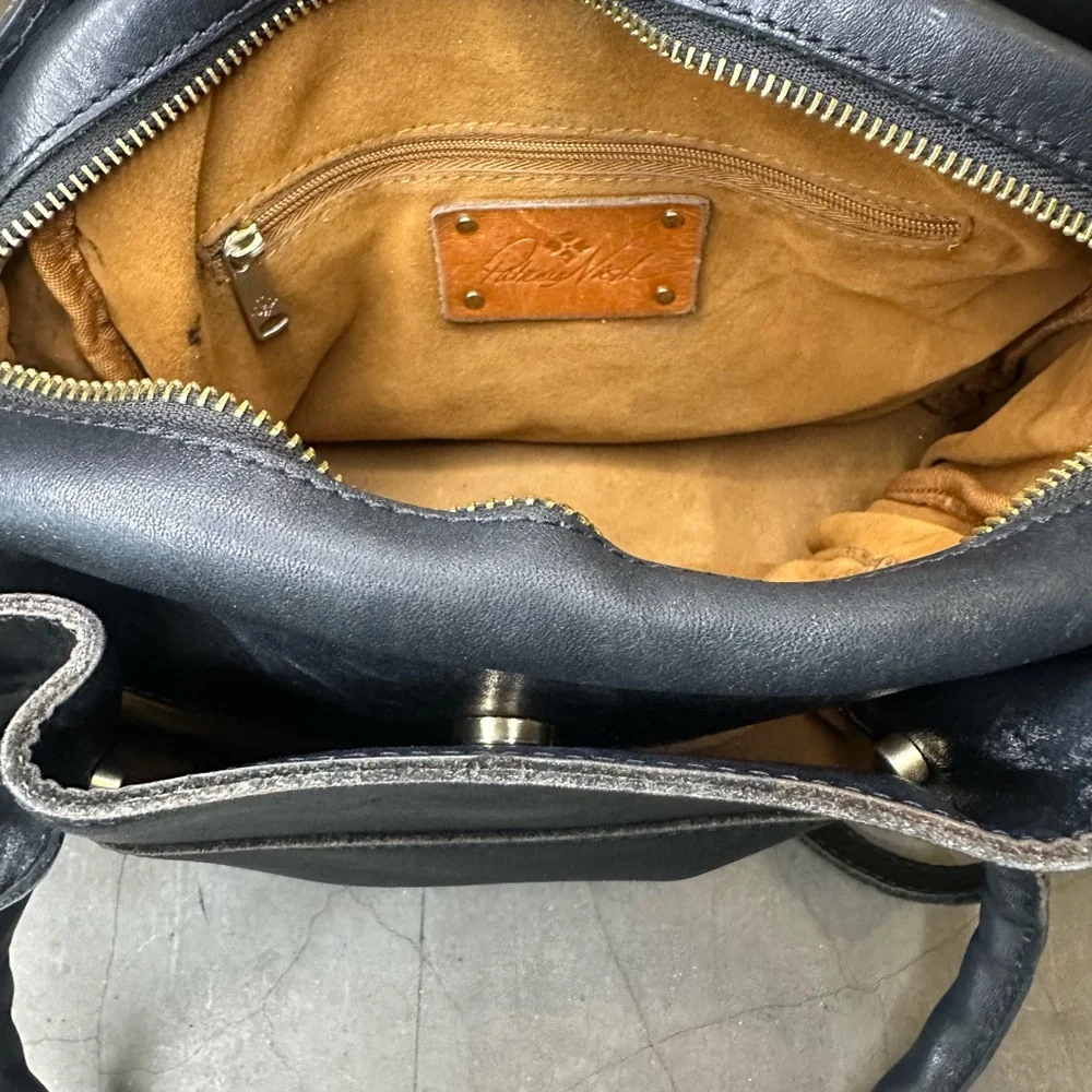 Patricia Nash Black Leather Heritage Collection Ashford Handbag/Crossbody